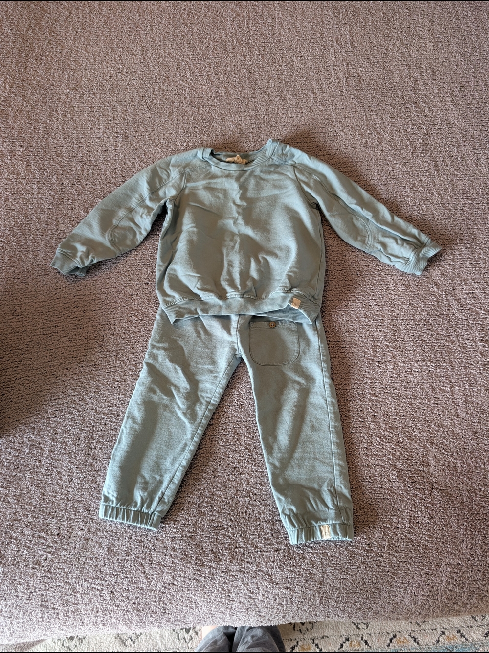 Light Blue Sweatshirt And Joggers Set
